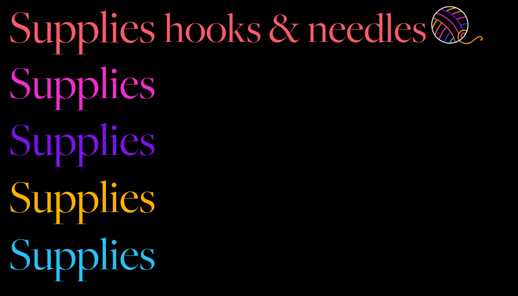 Hooks & Needles