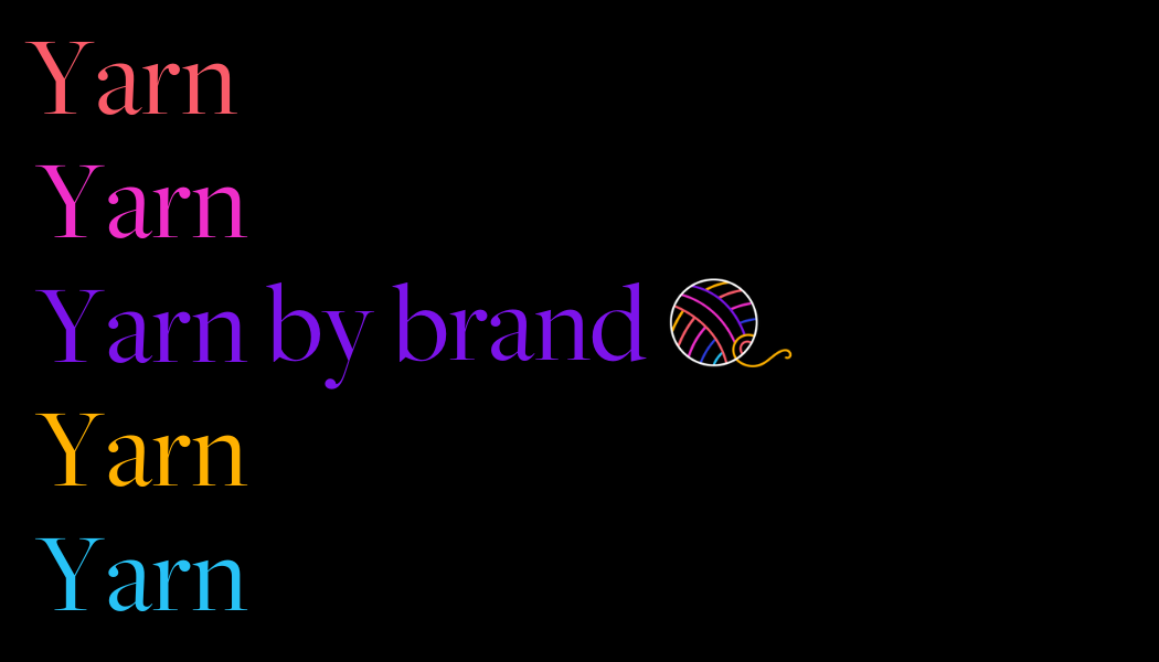 Yarn by Brand