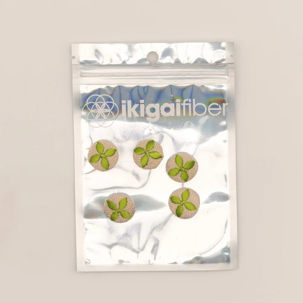 Ikigai Fiber Embroidered Buttons