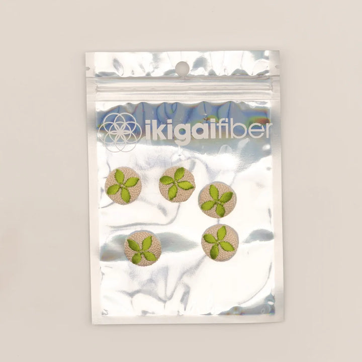 Ikigai Fiber Embroidered Buttons