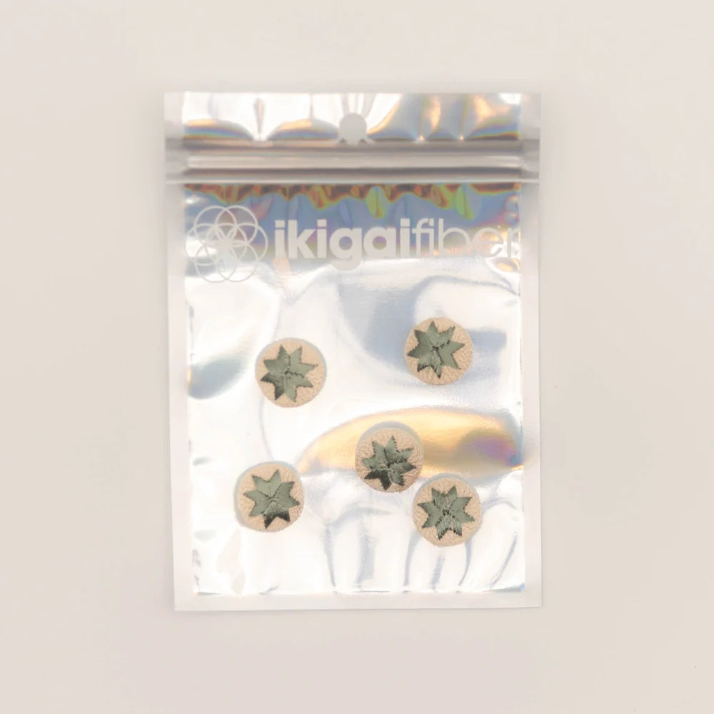 Ikigai Fiber Embroidered Buttons