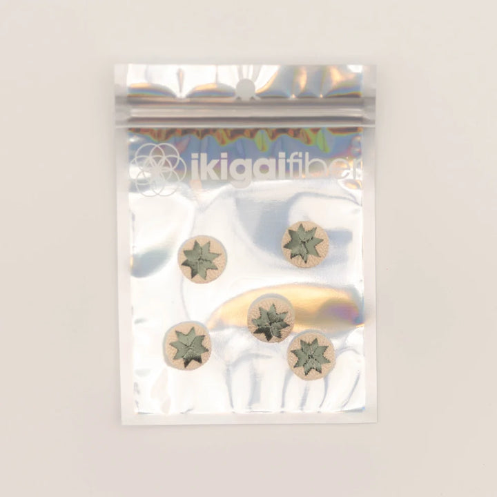 Ikigai Fiber Embroidered Buttons