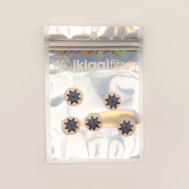 Ikigai Fiber Embroidered Buttons